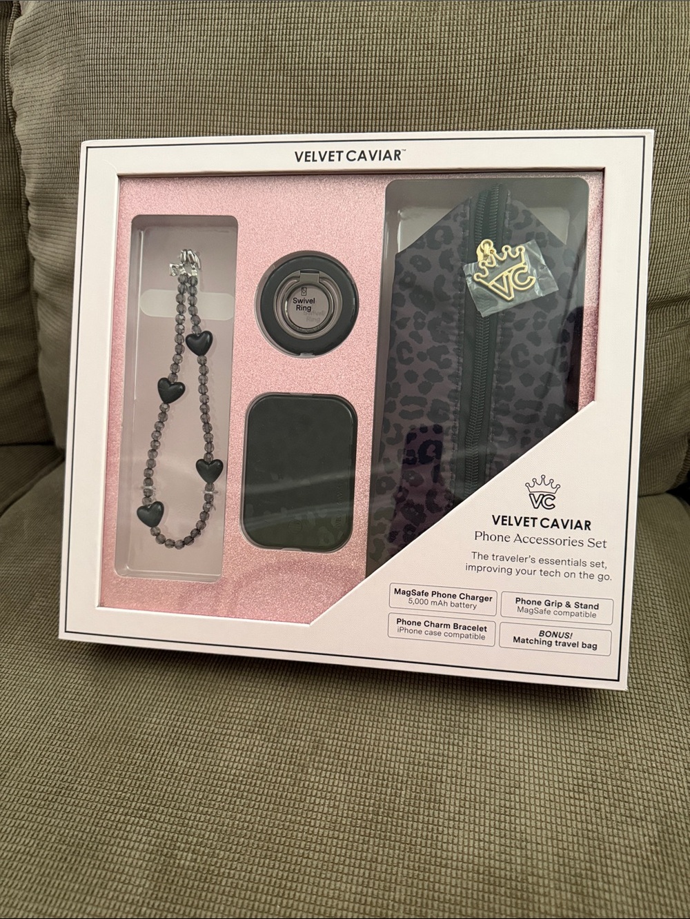 NIB Velvet Caviar Phone Accessories Set